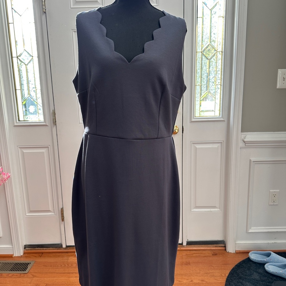 LOFT Dark Gray dress with Back Zipper